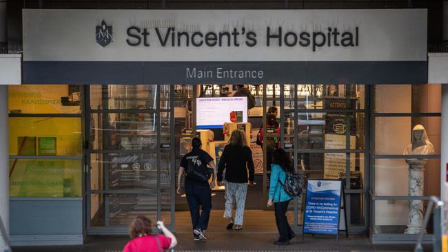 A nurse who did one shift at St Vincent’s Hospital and provided specialised care to a patient, has tested positive for COVID-19. Picture: Julian Andrews