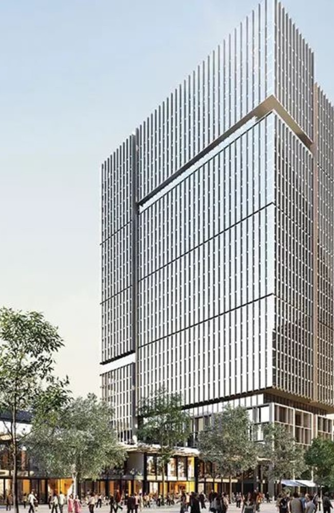 The plans include a 24-storey office tower and a two-storey complex of restaurants, luxury shops, cafes and bars on Parliament House’s northern side.