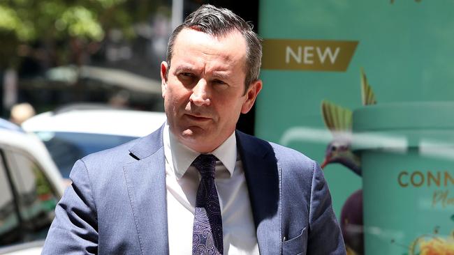 ‘I just want people to know that if there’s an outbreak, we’ll put the hard border up again’: Western Australia Premier Mark McGowan. Picture: Colin Murty