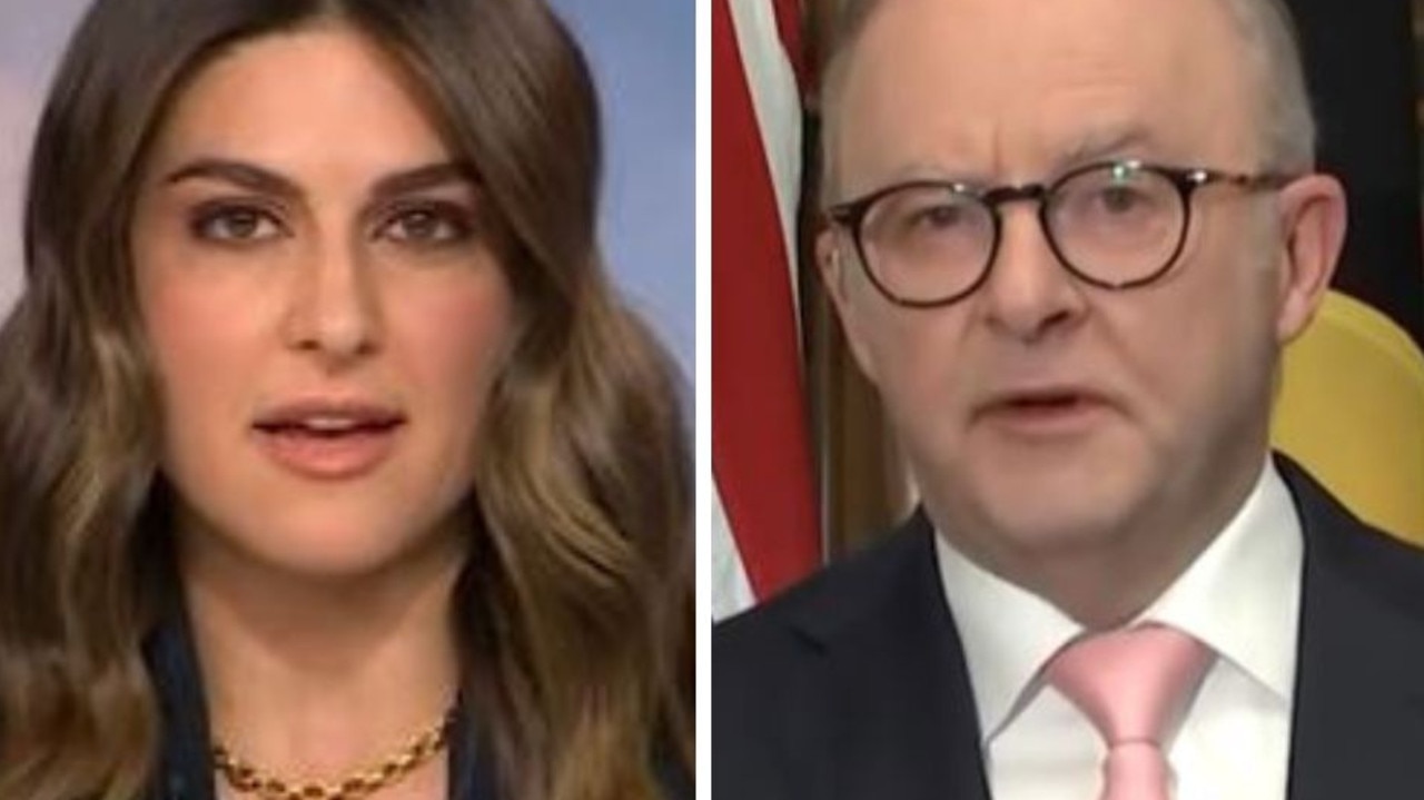 Anthony Albanese has snapped at Nine’s Sarah Abo after the Today host pressed him on his government’s fiscal management. Picture: Nine News