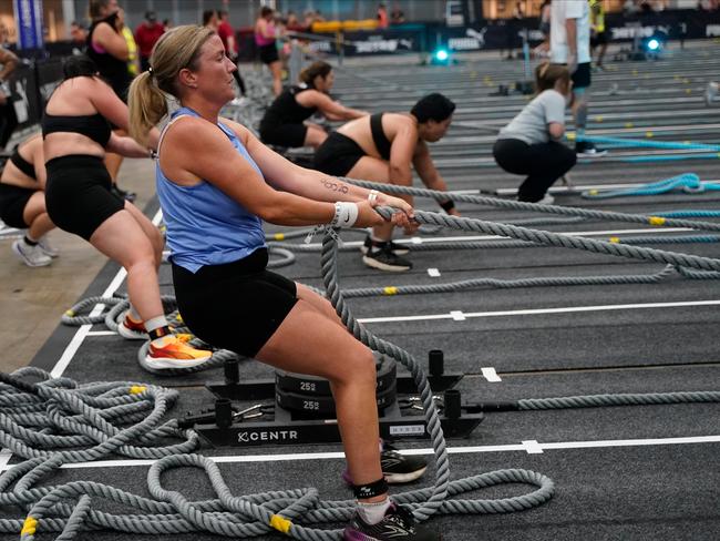 10000 athletes put their fitness to the test in a massive Hyrox competition this weekend (14-15 Dec) at Melbourne Exhibition and Convention Centre. Picture Valeriu Campan