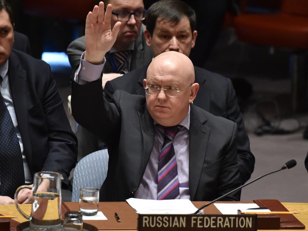 Russian Ambassador to the United Nations Vassily Nebenzia. Picture: AFP