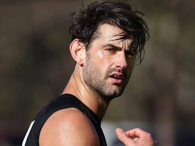 Could Brodie Grundy make a return to SA in the off-season? Picture: Michael Klein