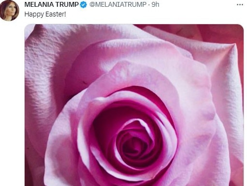 Melania Trump has sent an Easter message to her Twitter followers. Source – https://twitter.com/MELANIATRUMP