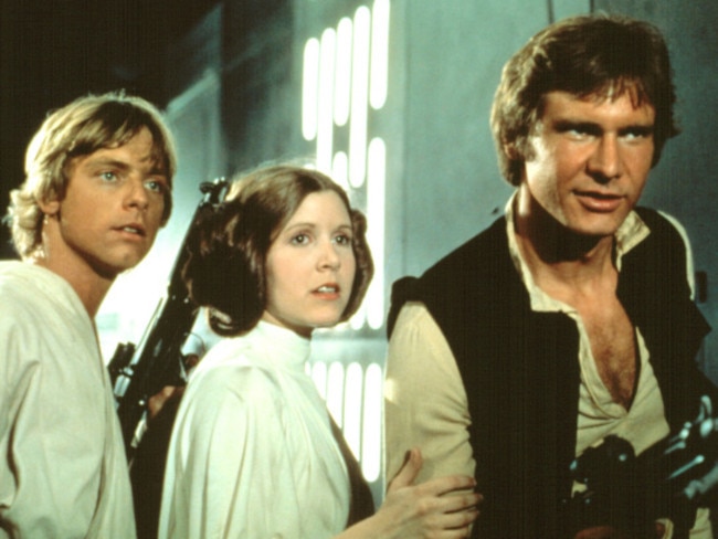 Fisher was part of the star trio of the original Star Wars movie. Picture: Supplied