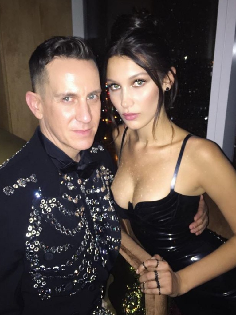 Met Gala 2016 on social media ... Jeremy Scott and Bella Hadid. Picture: Facebook