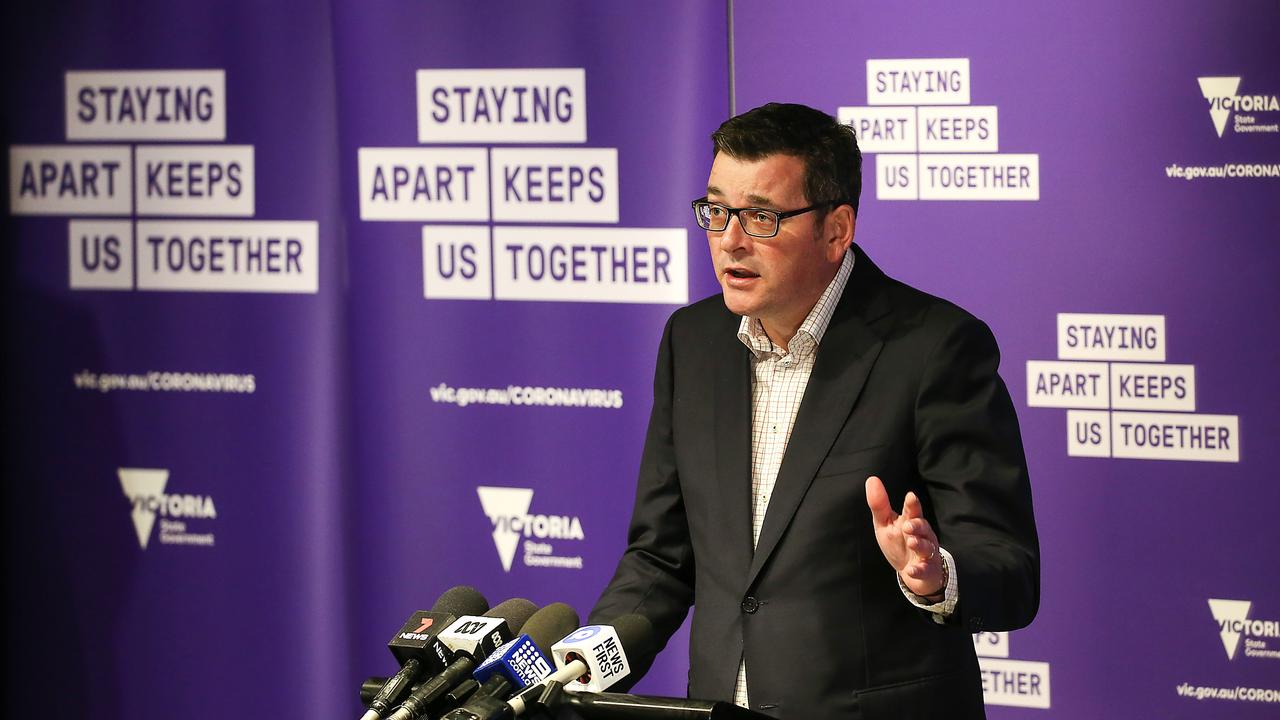 “Insecure work is no good,” Dan Andrews said today, when asked about why the spike was continuing. Picture: NCA NewsWire / Ian Currie