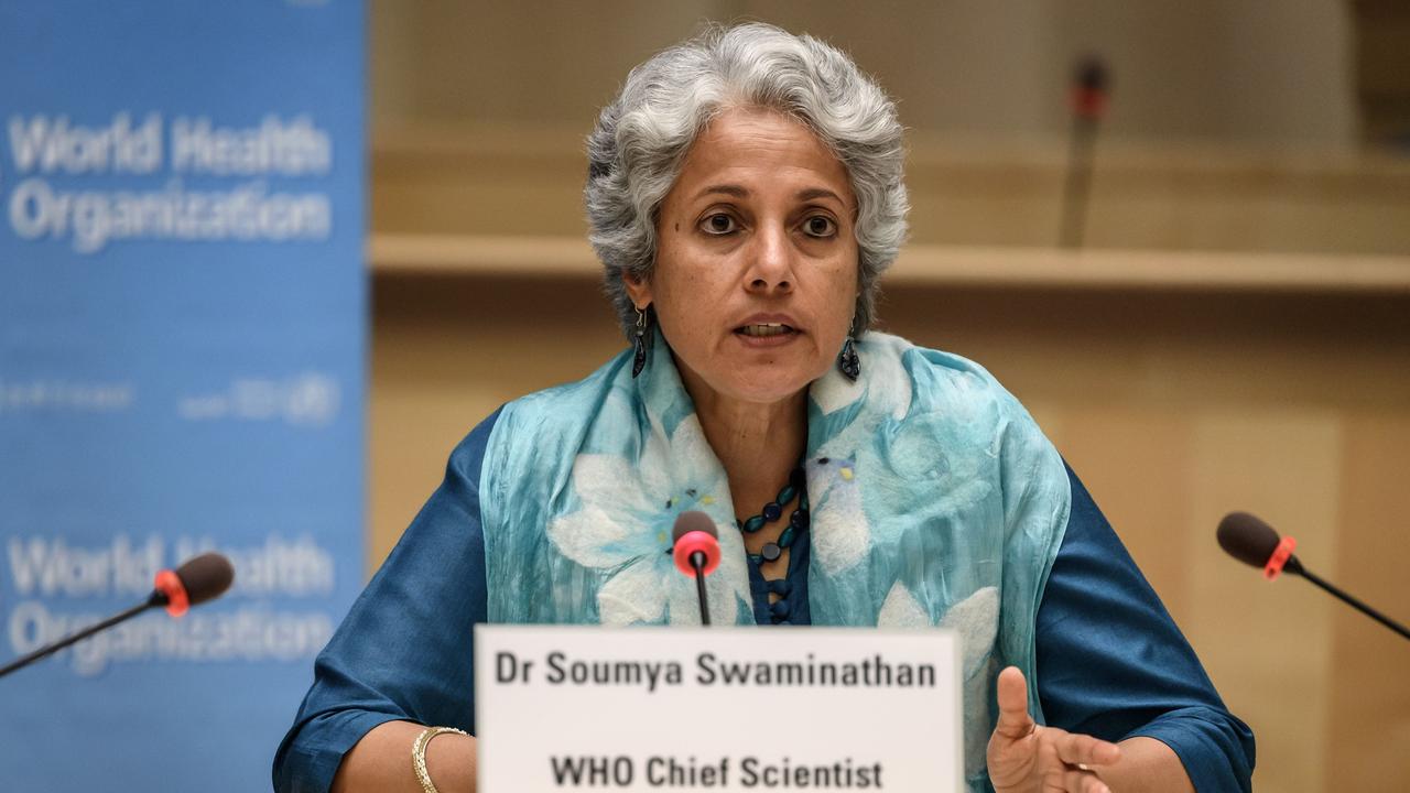 WHO Chief Scientist Soumya Swaminathan. Picture: Fabrice Coffrini/POOL/AFP