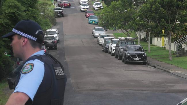 A man is fighting for his life after being allegedly stabbed by two people at a unit at Gertrude Street, North Gosford on the Central Coast. Picture: Satria Dyer-Darmawan