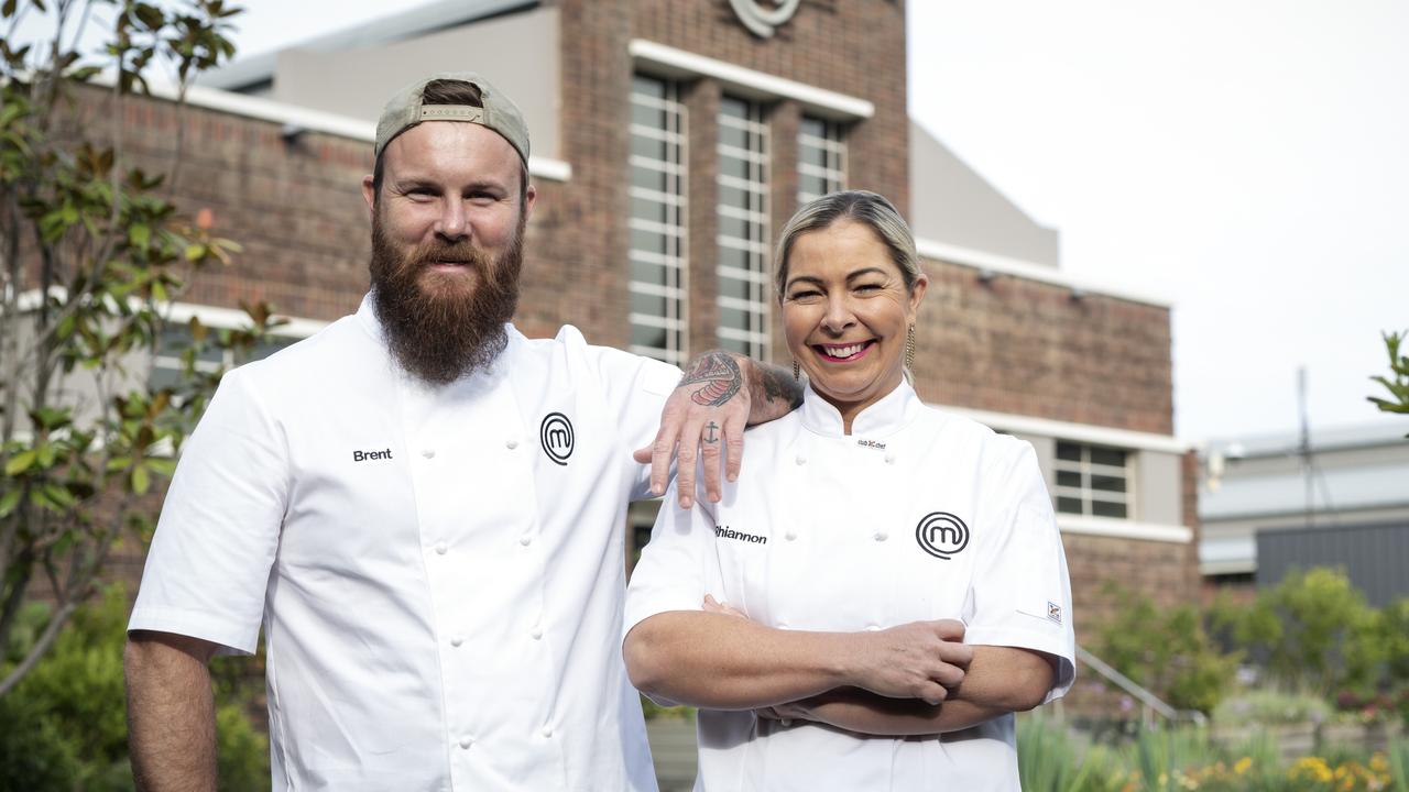 Brent Draper and Rhiannon Anderson are the 2023 MasterChef Australia 's Top two. Picture: Ten