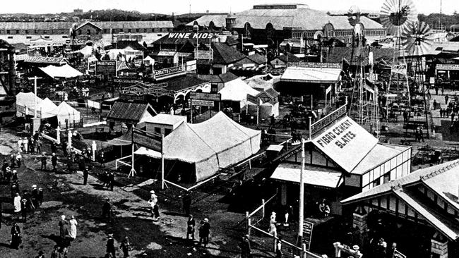 An aerial of the Royal Easter Show in Sydney in 1915. Picture: Supplied