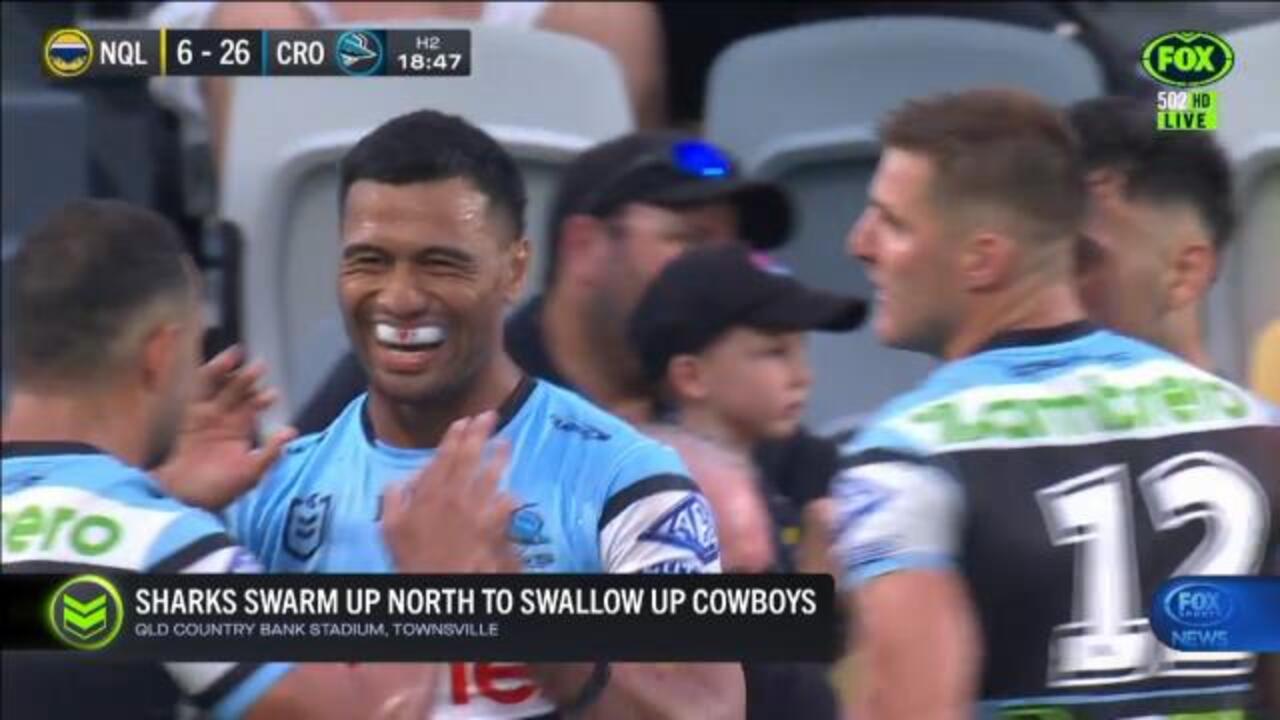 Sharks smash Cowboys to land first win