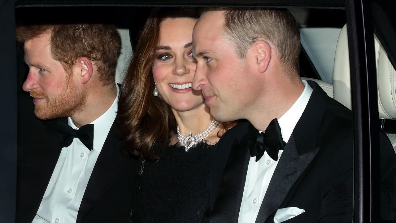 Prince Harry, Catherine, Duchess of Cambridge and Prince William attend Queen Elizabeth II's and Prince Philip, Duke of Edinburgh's 70th wedding anniversary dinner on November 20, 2017 in Windsor, England. (Photo by Max Mumby/Indigo/Getty Images)