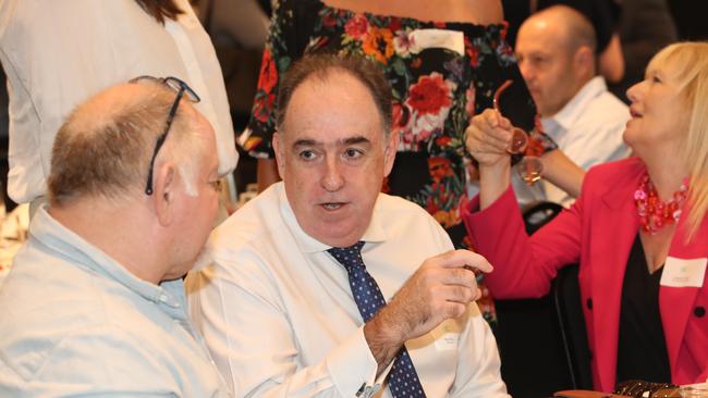 Former mayoral Chief of Staff Wayne Moran (pictured right) at an election campaign breakfast. Picture Glenn Hampson.