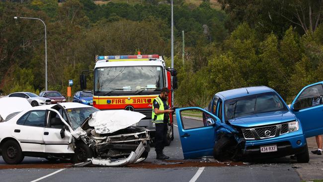 The crash scene on Galleon Way. Photo: David Clark