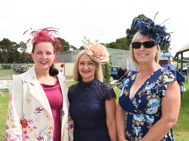 Bairnsdale Cup 2025. Jodee Walsh, Michelle Heaver and Allison Triggs. Picture: David Smith