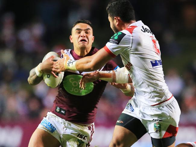 Dylan Walker of Manly during the Manly Sea Eagles v St George Illawarra Dragons round 17 match at Brookvale Oval. pic Mark Evans