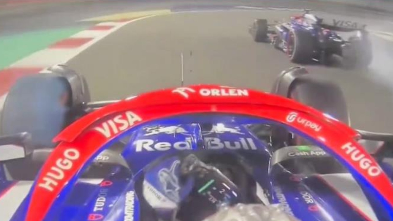 Daniel Ricciardo sees Yuki Tsunoda overtake on the cooldown lap.