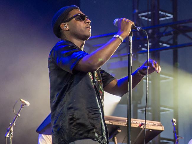 Leon Bridges at the Byron Bay Bluesfest 2018 on Easter Saturday. Picture: David Harris