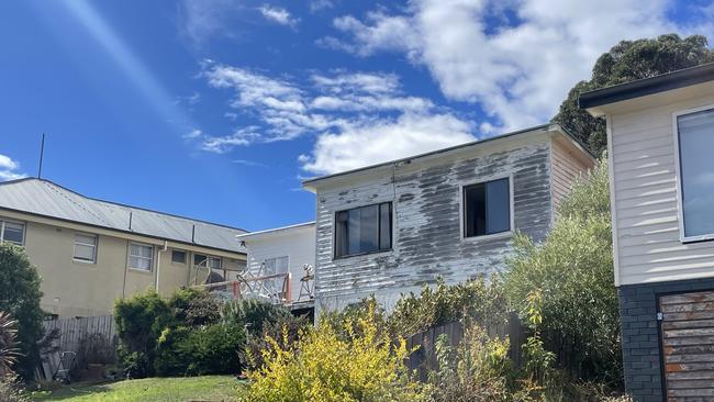 The Sixth Ave home in West Moonah Police believe is linked to Wednesday's car ramming at a Qantas call centre. Picture: Genevieve Holding