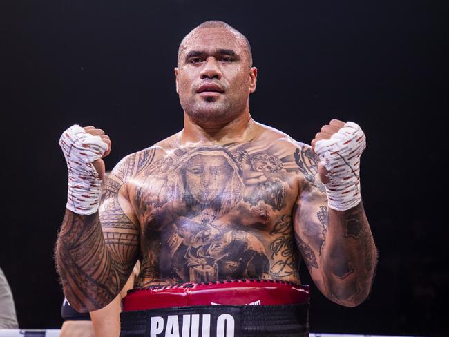 Paulo after his boxing victory over Ben Hannant in 2023. Picture: Alix Sweeney/Fightr Promotions