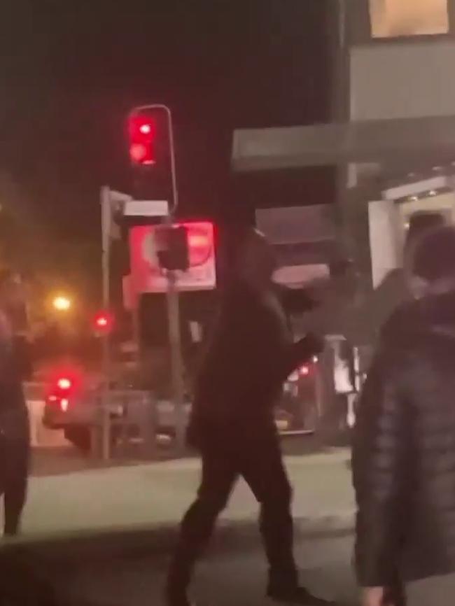 The alleged altercation with a videographer in Manly. Picture: Instagram