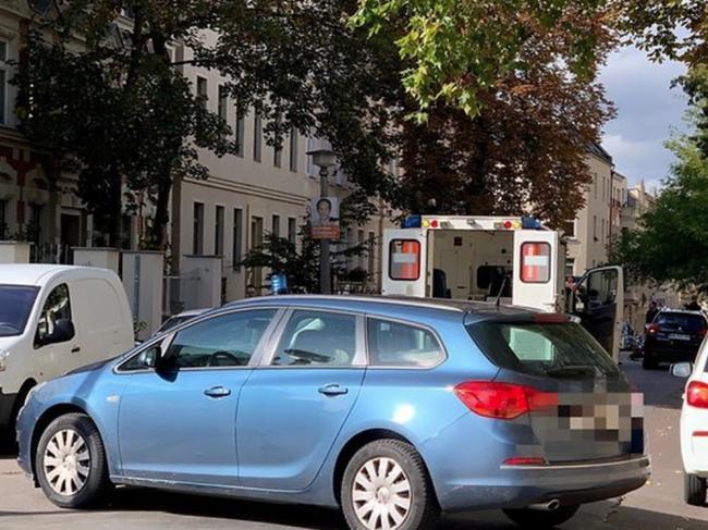 The scene of the synagogue shooting in Halle, Germany. Picture: Twitter