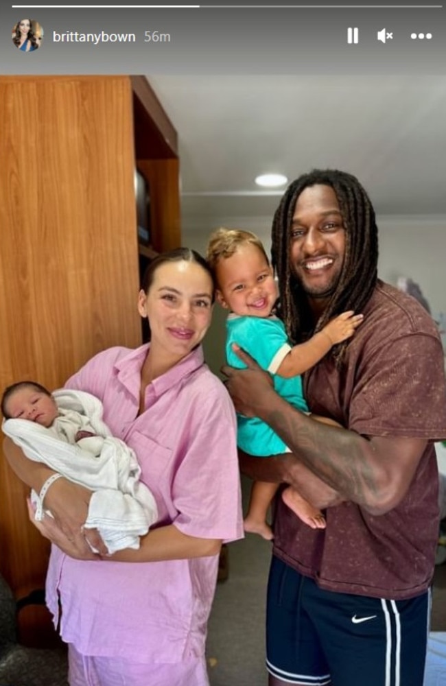 Nic Naitanui and his adorable family. Photo: Instagram, @brittanybown.