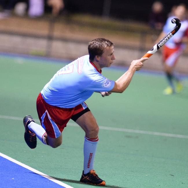 Aaron Harmsworth in action for Wanderers Hockey Club.