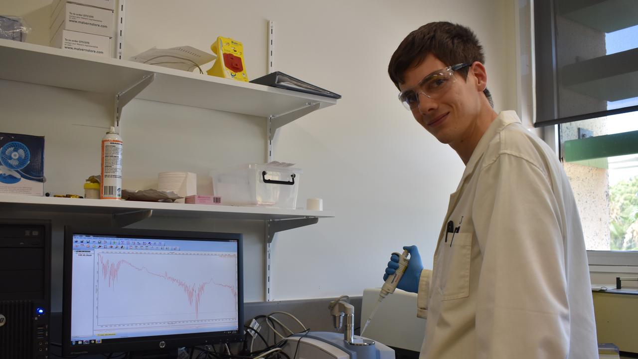 Joel, who is currently studying for his PhD, assisted in the lab phase of the trial.