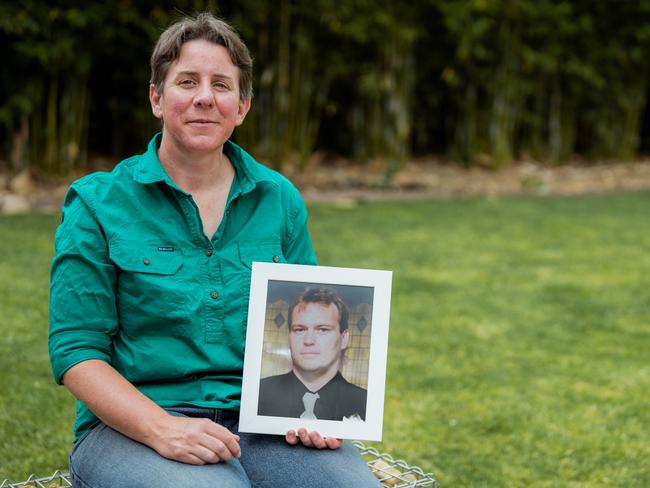 Fiona Baker, the widow of a dairy farmer killed during violent storms at Mirboo North in February 2024.