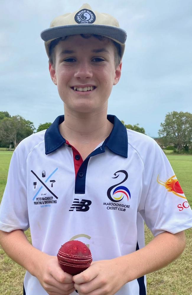 Maroochydore junior cricketer Quinn Greenhatch.