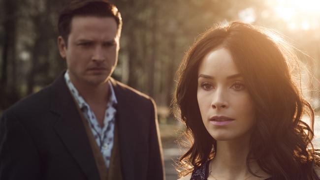 Engaging: Young with Rectify co-star Abigail Spencer. Picture: SBS