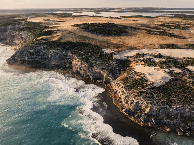 The site where The Cliffs Kangaroo Island golf course is beingdeveloped. Picture: Jacob Sjoman