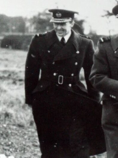 Don Bennett as he led the King and Queen at Wyton air base. Credit: RPA