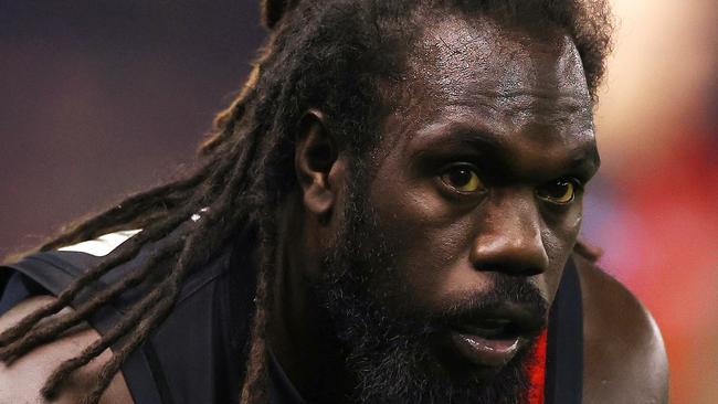 Anthony McDonald-Tipungwuti won’t play against Collingwood. Picture: Michael Klein