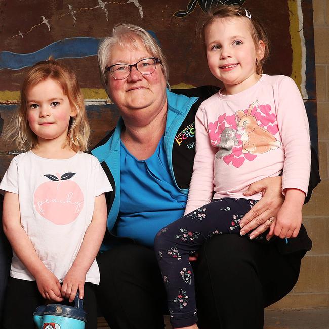 Lynne Moran CEO of Adventure Patch with Harriet Winter, 4 and Ivy Sutton, 4. Picture: Nikki Davis-Jones