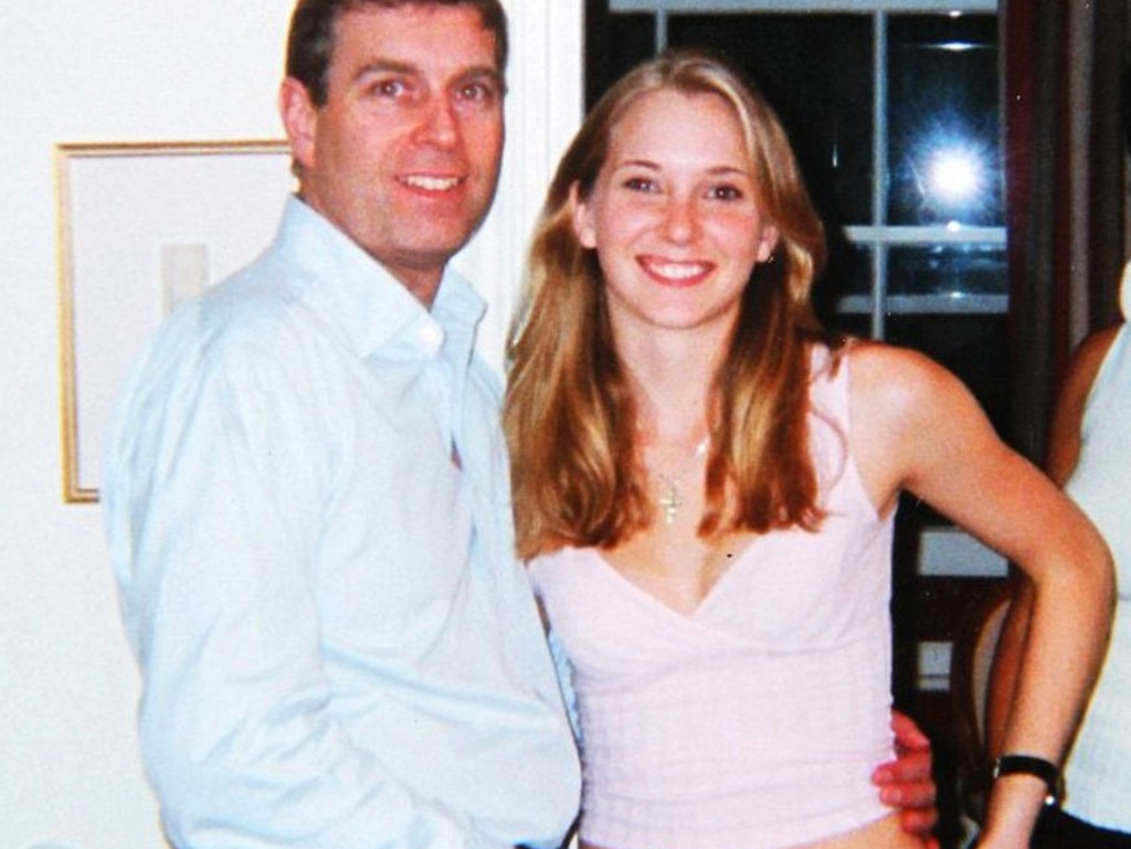 Andrew with Epstein’s then-teenage ‘sex slave’ Virginia Roberts, now 35-year-old accuser Virginia Giuffre. Picture: Photo by Shutterstock