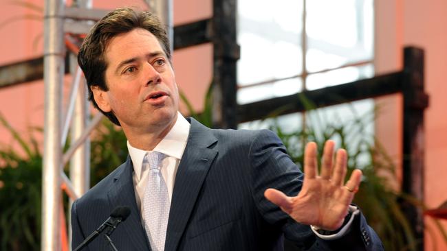 AFL chief Gillon McLachlan has got involved in pay talks for the first time. Picture: AAP