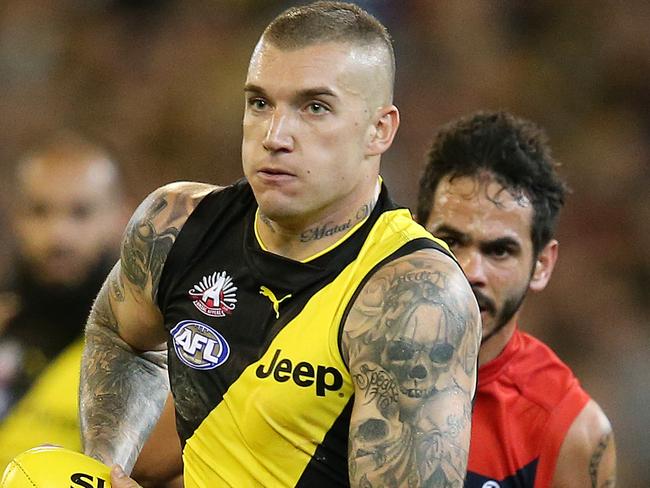 AFL Round 5. 24/04/2018. Melbourne v Richmond at the MCG.  Richmond's Dustin Martin  . Pic: Michael Klein