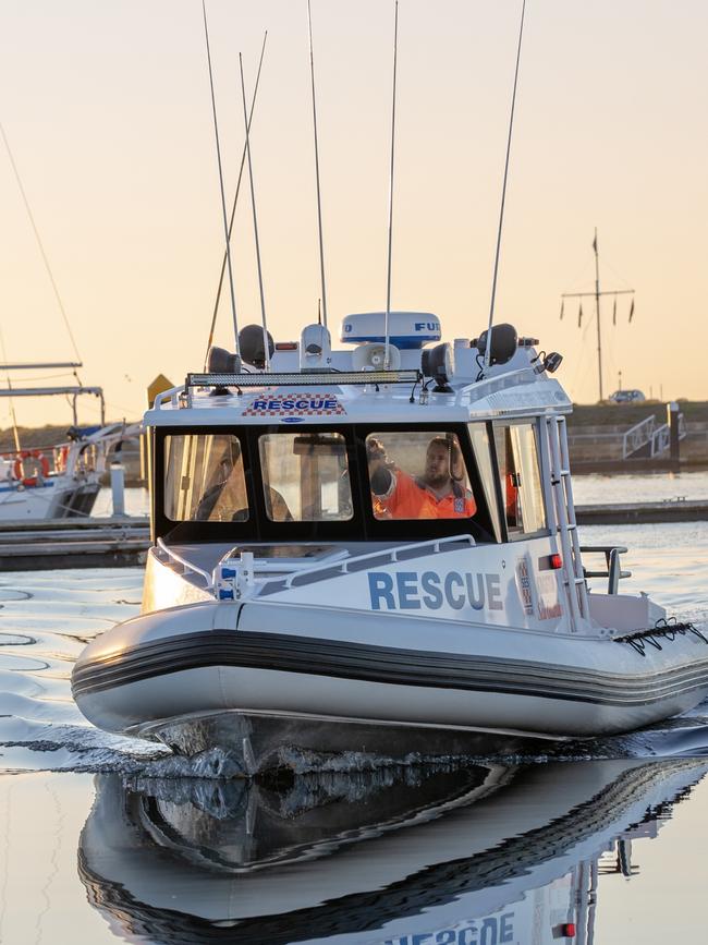 The pair’s boat was hit by a freak wave, capsizing the vessel. Picture: Jacqui Bateman