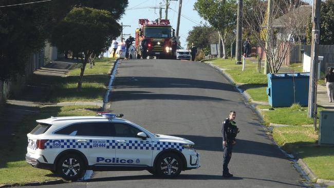 Police blocked off Margaret St on Wednesday morning. Picture: LV&amp;GICA&amp;MI / Facebook