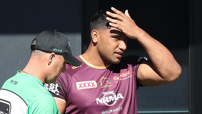 Tevita Pangai Jr has likely played his last game for the Broncos. Picture: Liam Kidston