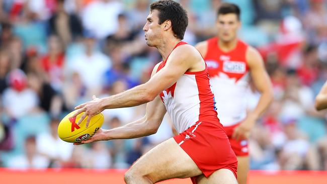 Dean Towers in action for the Swans. Picture: Getty