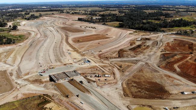 Initial earthworks covered just six per cent of the site. Picture: Toby Zerna