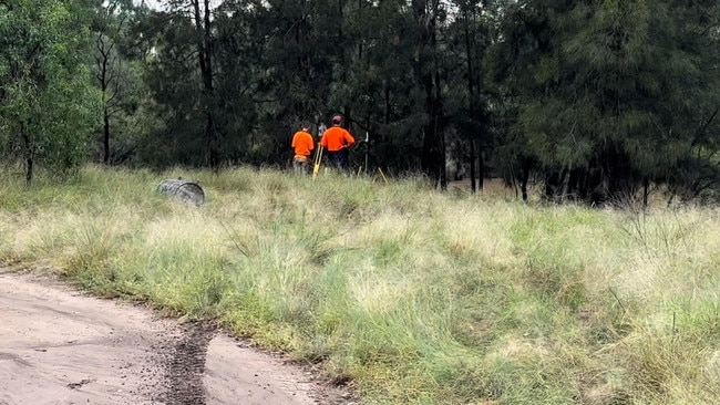 Surveyors on site at Toobeah Reserve. Picture: Michael Offerdahl