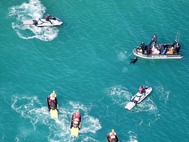 The search for the missing Yak-52 plane around South Stradbroke Island (Jumpinpin) where the pilot and passenger on board are still missing. Picture: NIGEL HALLETT