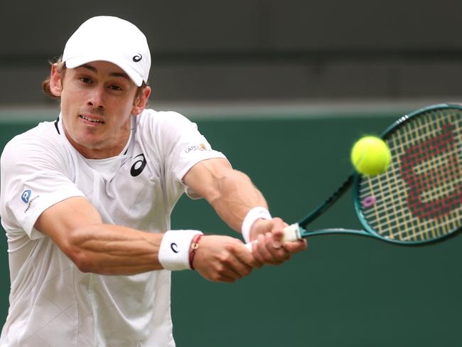 Alex de Minaur has reached into the quarter-finals of Wimbledon for the first time. Picture: Getty Images