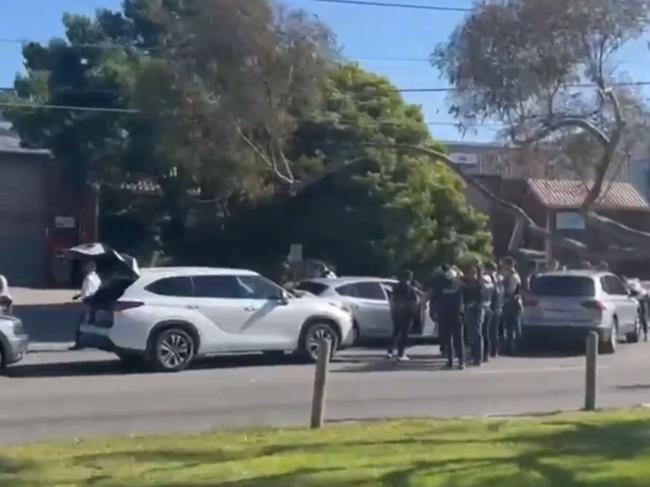 Police were called to reports of a carjacking in Mordialloc on Tuesday. Picture: Channel 9