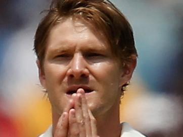 MELBOURNE, AUSTRALIA - DECEMBER 28: Shane Watson of Australia reacts during day three of the Third Test match between Australia and India at Melbourne Cricket Ground on December 28, 2014 in Melbourne, Australia. (Photo by Darrian Traynor/Getty Images)